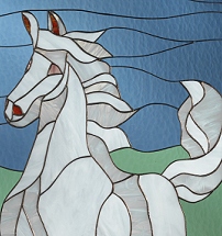 vetrate colorate - cavallo